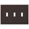 Amerelle Wall Plate, Number of Gangs: 3 gang Die-cast Metal, Aged Bronze Finish, Brown 74TTTDB - alternate 2